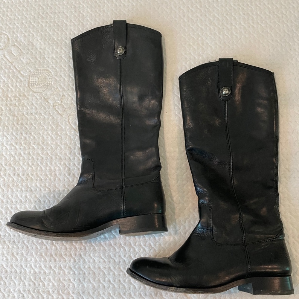 Black Frye Leather Boots